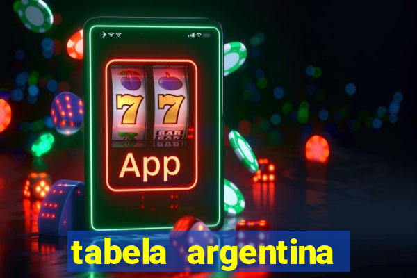 tabela argentina torneo betano